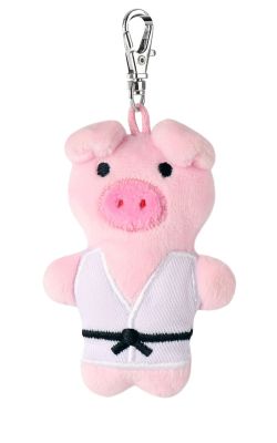 Nyckelring med plysgris
